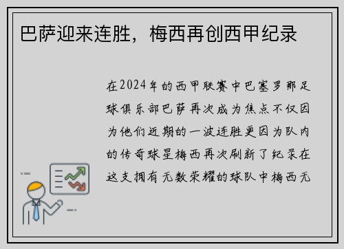 巴萨迎来连胜，梅西再创西甲纪录